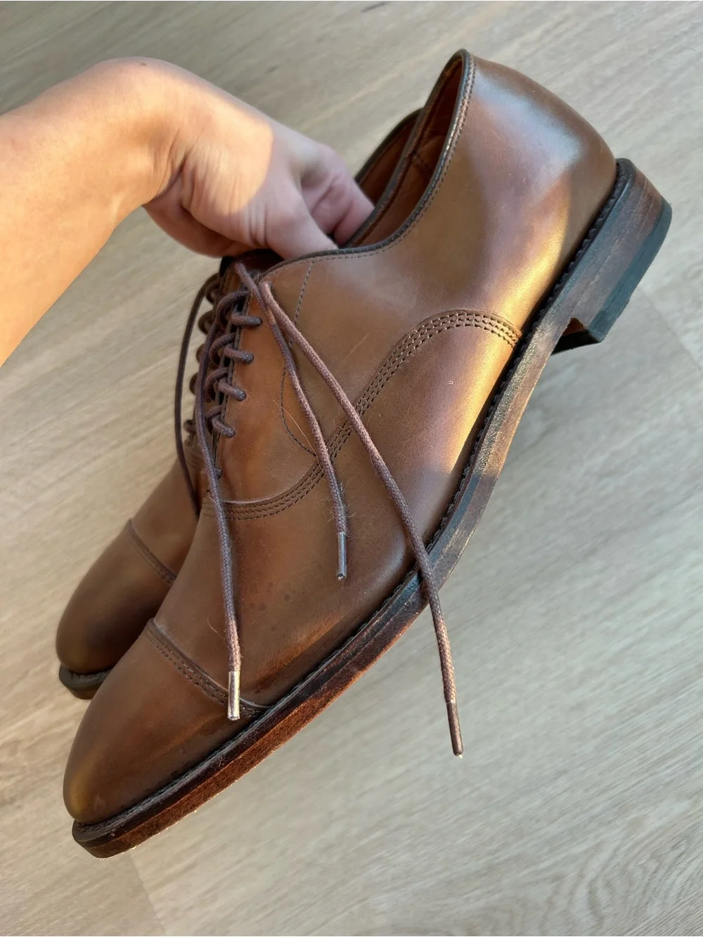 Allen Edmonds Brown Cap-Toe Oxford Dress Shoes